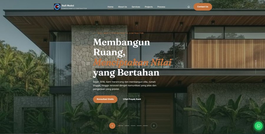 Website Bali Mukti Consultant & Contractor
